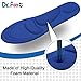 Dr. Foot's Arch Support Insoles, Help against Plantar Fasciitis, Metatarsal and Heel Pain, diabetic Anti-Sweat Foam Comfortable Insoles for Shock Absorption (M | 5~9 US Women's, Blue)