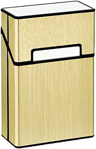 LuckWin Fashion Cigarette Case King Size for Whole Package of 20pcs Cigarettes Anti-collision Splash Proof and Scratch Resistant ( Golden )