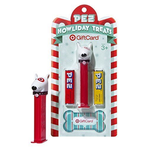 Target Bullseye Dog PEZ Dispenser Holiday Gift Card Collectible, Zero Dollar Balance