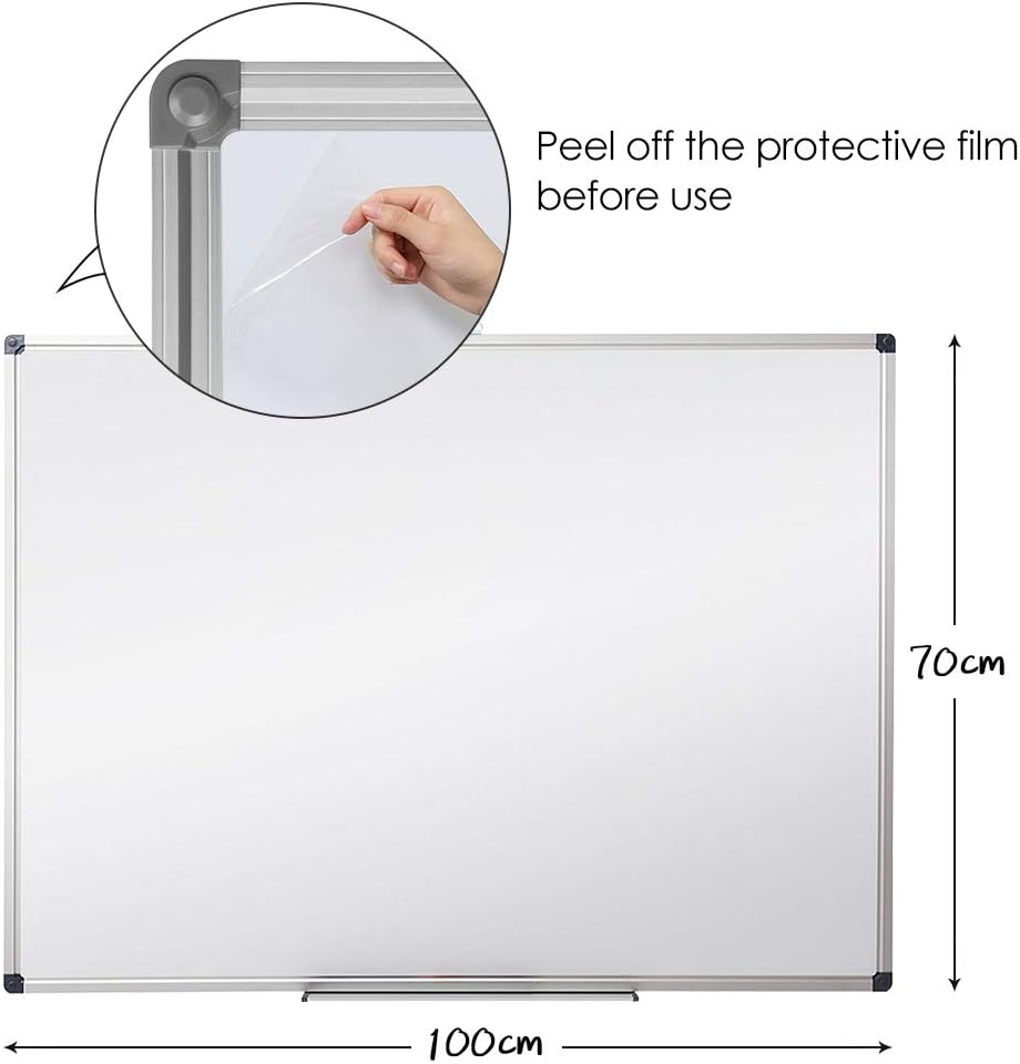 XIWODE Magnetic Dry Erase Board, Wall Mounted Whiteboard, 100 x 70cm, Lightweight White Board - Image 3