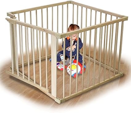 Monsieur Bebe Barriere De Securite Et Parc Bebe 4 6 Ou 8 Cotes En Bois Norme En 6 Cotes 5 28m Beige