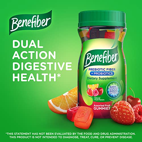 Benefiber Prebiotic Fiber Supplement Gummies for Digestive Health with