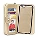 Vofolen Sliding Cover for iPhone 8 Case Wallet Credit Card Holder ID Slot Hidden Pocket Dual Layer Bumper Scratch Resistant Protective Hard Shell Hybrid Rubber Armor Case for iPhone 7 iPhone 8