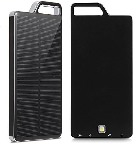 Solar Charger NEW FOR 2018 KUJI PowerGreen High Capacity 10,000mAh Portable Water Resistant/Shockproof/Dustproof/Scratchproof Dual USB Charger for Cell Phones &amp; ALL devices iPhone &amp; Android. (Black)