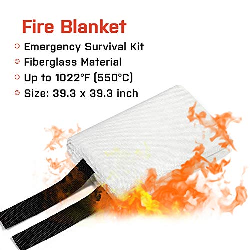 W WIREGEAR Fire Blanket Made of Fiberglass Convenient Durable and Economical Leaving no Mess and