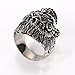 PAURO Cool Feather Dayak Indian Headdress Punk Skull Stainless Steel Mens Ring Size 10