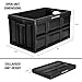 CleverMade CleverCrates 62 Liter Collapsible Storage Bin/Container: Solid Wall Utility Basket/Tote, Black