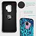 Galaxy S9 Case, ZUSLAB Pattern Design Armor, Shockproof Rubber Bumper, Drop Resistant Heavy Duty Protective Cover for Samsung S9, 2018 (Blue Mandala)