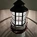 Garden Sunlight C5116W1 Solar Lighthouse Garden Decor, Blue/White, White LEDs, (35-Inch)