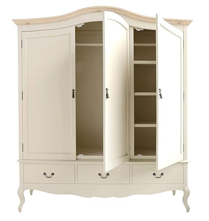 Juliette Shabby Chic Champagne Triple Wardrobe Stunning Large 3
