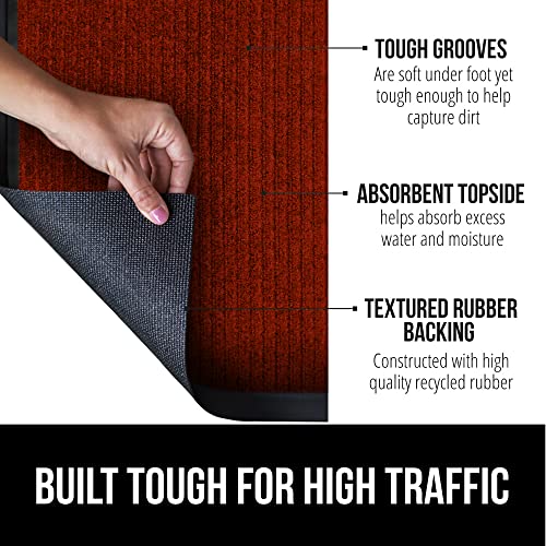 Gorilla Grip Waterproof Heavy Duty Traffic Guard Doormat, 2 Pack, Stain