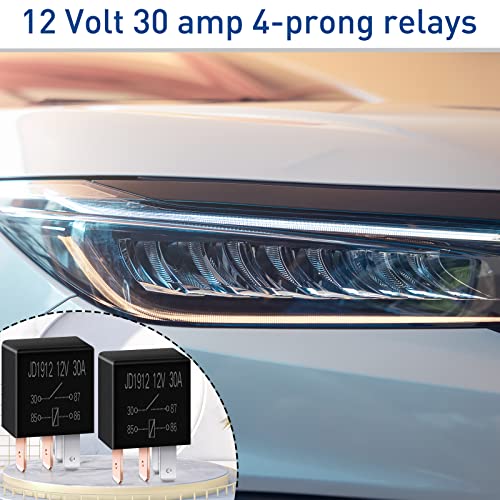 8 Pcs 4 Pin Relay Car Heavy Duty Relay Switch 12V 30 Amp Electrical Car