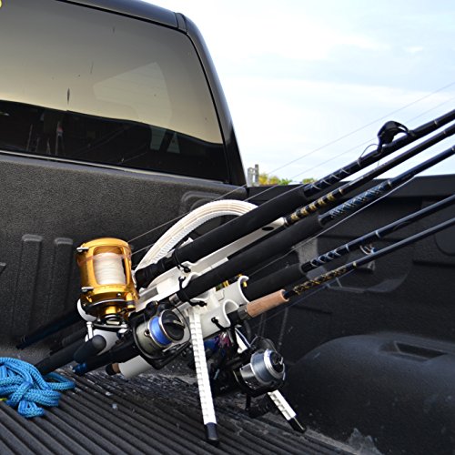 RodRunner Pro Fishing Rod Rack White Portable Fishing Rod Holder