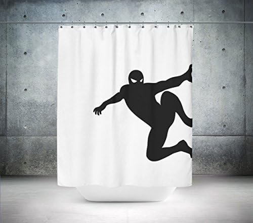 Spiderman Movie Custom Designed & Printed Shower Curtain / Bath Curtain, 100% polyester, waterproof, mould proof and machine washable