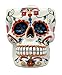 Atlantic Collectibles White Day of The Dead Crucifix Sugar Skull Mug In Bright Vivid Colors Drink Coffee Cup Ceramic 4.5