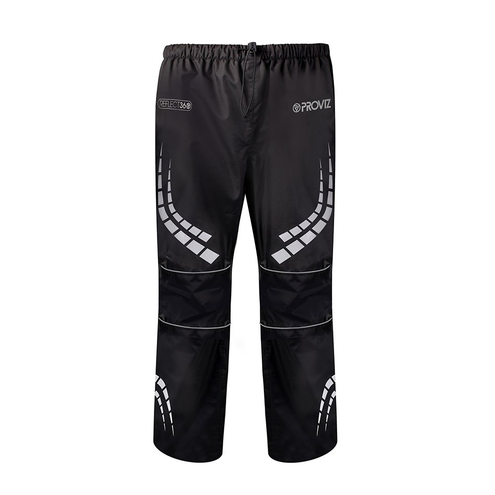 Proviz REFLECT360 Womens Waterproof Trousers – Reflective, Breathable, High Vis, Waterproof Cycling Trousers Women, Lightweight, Ladies Rain Trousers Black