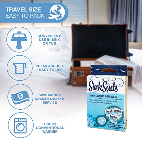 SinkSuds Laundry Detergent Travel Size Liquid Soap TSA Compliant