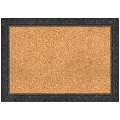 Amanti Art Natural Cork Board for Wall, 29x41 Vision Board with Black Wood Fram…