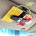 Glasses Holder for Car Sun Visor Clip, Amison 2 Pack Double Sunglasses Eyeglasses Mount with Ticket Card Slot