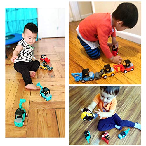 4 Construction+Excavator+Bulldozer+Friction+Toddlers