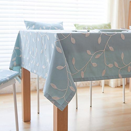 Luxury minimalist modern embroidery table cloth/ cotton and linen fabrics/ continental plain coloured table cloth-B 140x180cm(55x71inch)