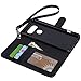 LG V20 Case,Arae LG V20 wallet Case with Kickstand and Flip cover, Black