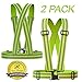 Reflective Vest (2 Pack) | Lightweight, Adjustable & Elastic | Safety & High Visibility for Running, Jogging, Walking, Cycling | Fits over Outdoor Clothing - Motorcycle Jacket / Gear
