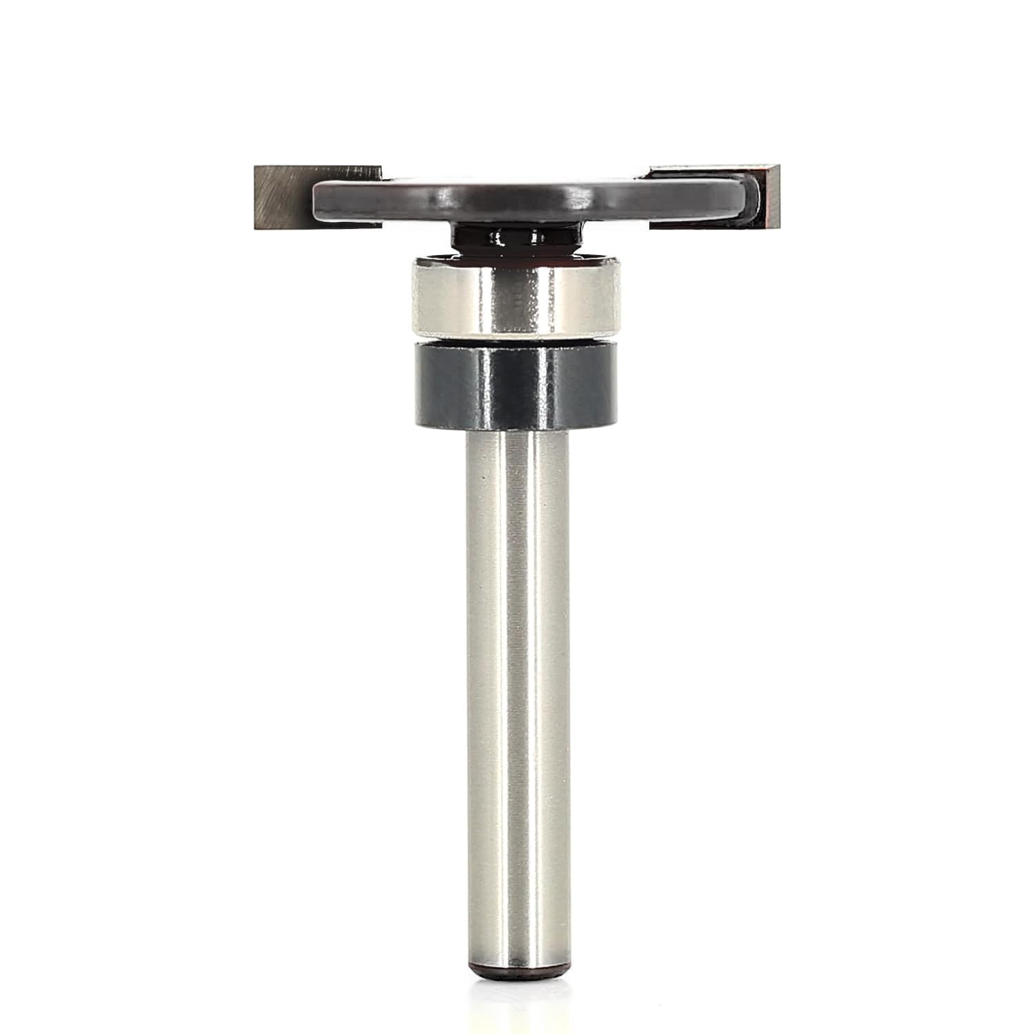 Akylin Router Bits 1/4 Inch Shank - Top Bearing Slot Cutter Router Bit - 1-1/4 Cut Dia, 5/32" Height, 3/8" Depth, Carbide Tip Slot Cutting Bit/Slotting Cutter, for Wood Flooring Grooves