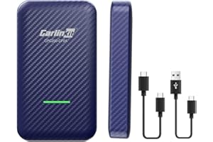 CarlinKit 4.0 CarPlay Wireless Adapter,Android Auto Wireless Dongle for OEM Wired CarPlay Cars,2025 OTA Upgrade-2 in 1,5Ghz WiFi Seamless Auto-Connect,Two Line, CPC200-CP2A for iPhone 6+/Android 11+