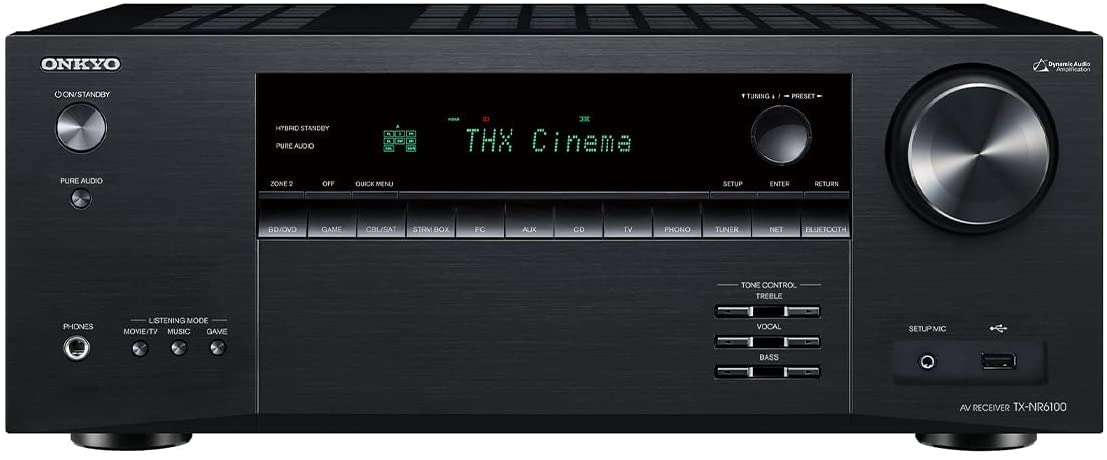 Onkyo TX-NR6100 Receptor AV de red con certificación THX de 7,2 canales - Negro