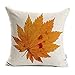 Wonder4 Home Decorative Autumn Leaves Printing Cotton Linen Throw Pillow Cover Cushion Case 18