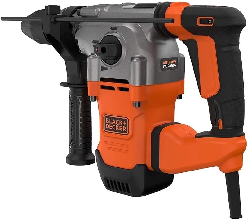 Trapano a percussione SDS+, motore da 1250 W, funzionalità a 3 modalità, forza d'urto di 3,5 J, include punte e scalpello, BEHS03K-QS