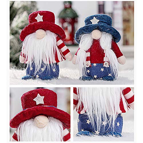 Gerbreif Easter Patriotic Gnome Cute Plush Election Decoration Living Room Desktop Decoration Fashion Gifts (D)