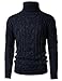 H2H Mens Elegant Long Sleeve Slim Fit Knitwear Warm Turtleneck Sweater Casual Navy US M/Asia L (KMOSWL0222)