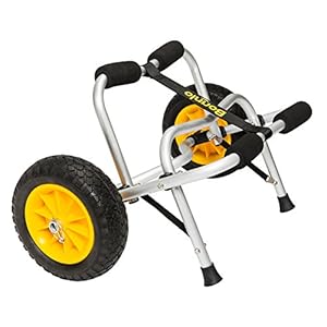 Bonnlo Kayak Cart Canoe Dolly Fishing Kayak Accessories Carrier Foldable Paddle Board Trolley Boat Trailer Transport…