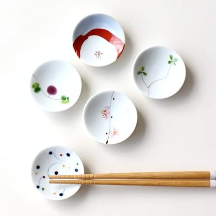 Amazon 箸置き おしゃれ 陶器 5個セット 小皿 豆皿 和風 かわいい 日本製 焼き物 有田焼 陶器の珍味箸置 A Msg3863 ギギliving 箸置き