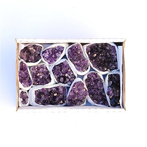 1.5-2.5 lbs. box of aa class amethyst stones (9-12 ston…