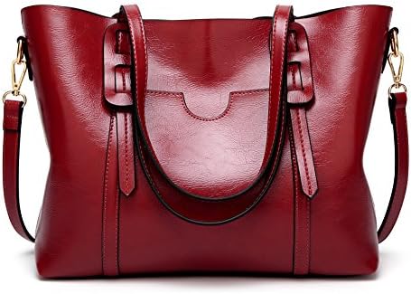 Womens Ladies Soft Leather Large Capacity Handbags Laptop Casual Shoulder Retro Satchel Purse Bags 2 Size 13.5" /15.5"