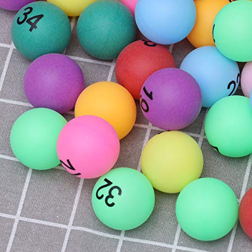 Toyvian Numbered Table Tennis Balls Lottery Balls Colored Ping Pong