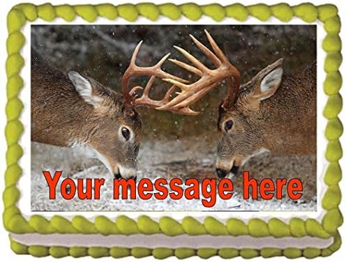 Edible Cake Topper Camo Hunting Deer - Half a sheet size