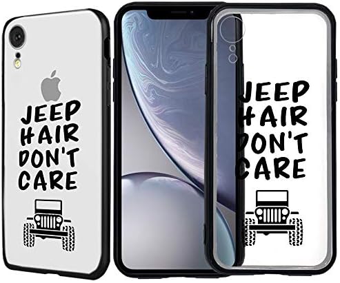 [Inkmodo] Clear TPU Case for iPhone XR - Jeep Hair Dont Care Printed Unique Design Pattern Cover