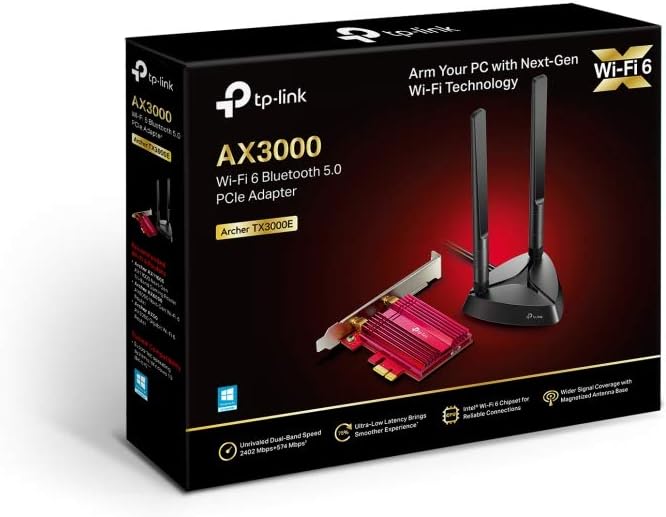 TP-Link Archer AX3000 PCIE, Red , Black, Standard - Image 4