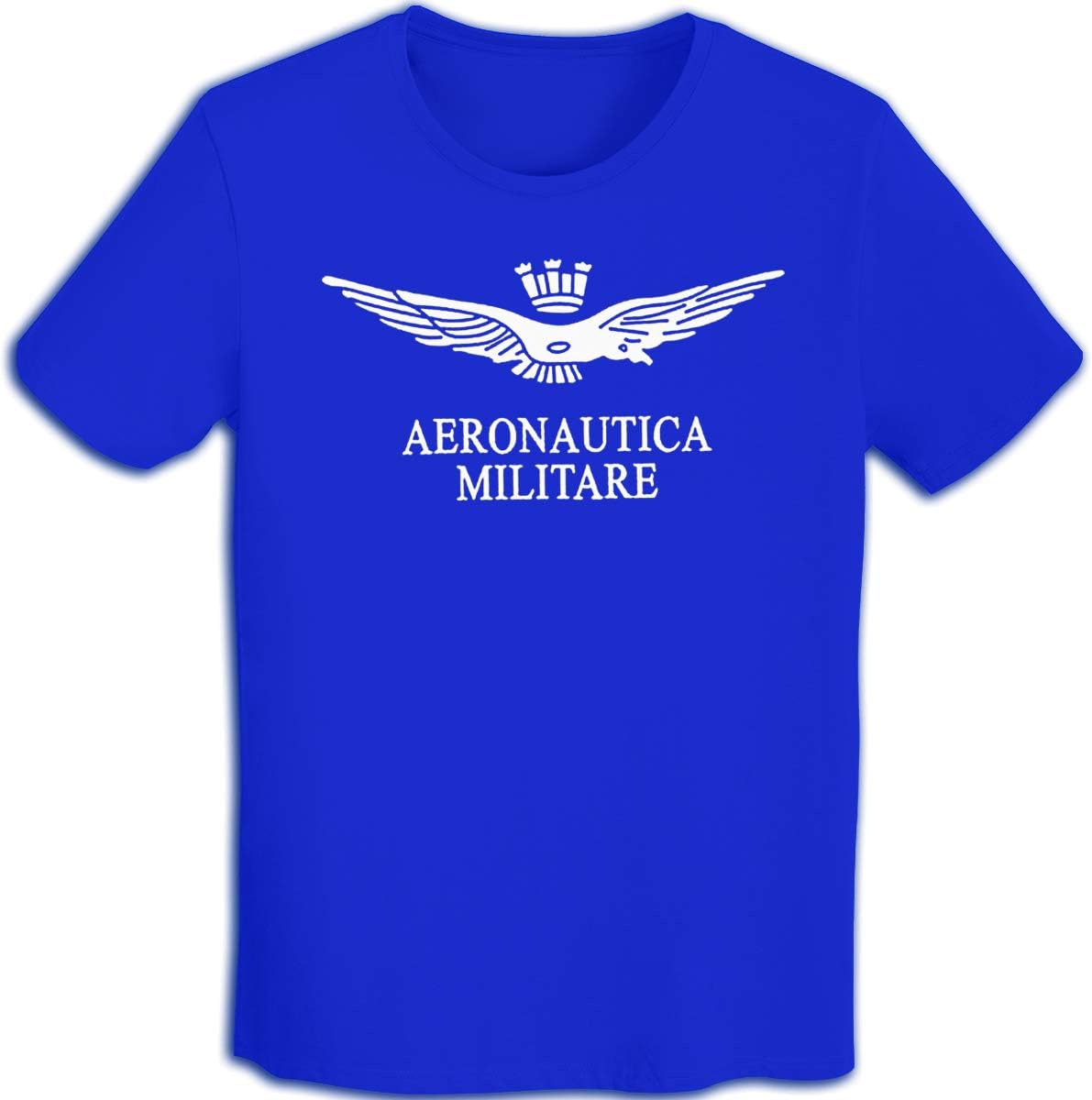 KOOLE Men's Aeronautica Militare Comfortable Tennis Short Sleeves Cotton Tshirts Blue