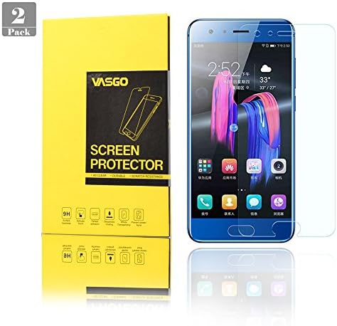 [2 Pack] Huawei honor 9 Screen Protector, VASGO Tempered Glass [Zero Bubble] [Premium Quality] [Easy Installation] Screen Protector for huawei honor 9 with
