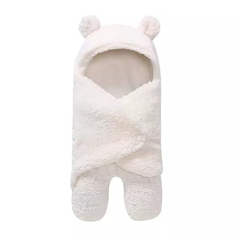 BRANDONN All Season Fulffy Supersoft Hooded Wrapper Cum Sleeping Bag Cum Baby Blanket