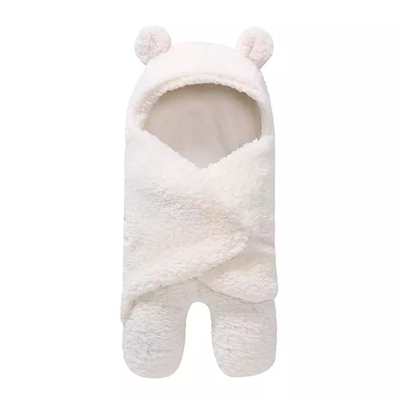 BRANDONN All Season Fulffy Supersoft Hooded Wrapper Cum Sleeping Bag Cum Baby Blanket