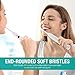 Replacement Toothbrush Heads for Sonic Rechargeable Electric Toothbrushes, 7x More Plaque Removal, End-rounded Soft Bristles, Comfortable & Efficient Clean Teeth, Perfect for Adults, White(4 Pack)