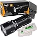 FENIX FD65 adjustable focus 3800 Lumen CREE LED military/search rescue Flashlight with 2 X EdisonBright BBX3 battery carry cases bundle