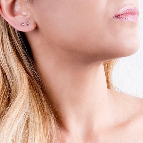 Tiny Sterling Silver Ball Stud PAIR of Earrings - Size 3mm - Minimal Designer Handmade Post Earrings