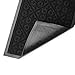 Door Mat Indoor Outdoor Doormats Outside Effective Scraping of Dirt Patio Grass Moisture Snow Dust Grit Removal Ideal Low Profile Doormat Front Door Entrance Mat Black Rug Non Slip Rubber 17.5’’x 27’’